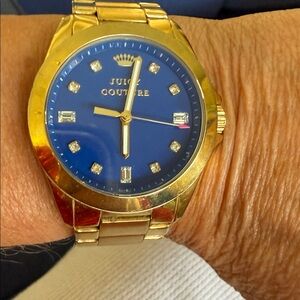 Juicy Couture Woman’s Stella Crystal Gold Link Watch